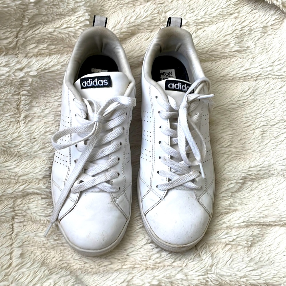 White adidas superstar sneakers